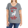boxing llama Ladies Curvy T-Shirt