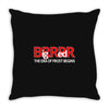 big red brrr - frost football Throw Pillow