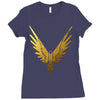 the fly bird   maverick jake paul   gold Ladies Fitted T-Shirt