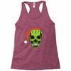santa clous skeleton Racerback Tank