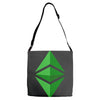 etherium classic logo Adjustable Strap Totes
