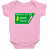 gps logo free exit 63 beach haven Baby Bodysuit