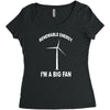 big fan Women's Triblend Scoop T-shirt