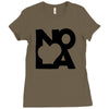 love nola new orleans american jazz blues music t shirt Ladies Fitted T-Shirt