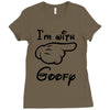 i'm with goofy t shirt mickey mouse t shirt disney shirt walt disney t Ladies Fitted T-Shirt