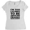 too clumsy Women's Triblend Scoop T-shirt