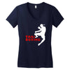 thai box boxe thailandese combattimento sport Women's V-Neck T-Shirt