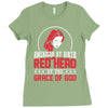 american by birth redhead by the grace of god Ladies Fitted T-Shirt