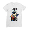 who loves pugs Ladies Fitted T-Shirt