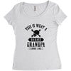 This is What a Badass Grandpa Looks Like Women's Triblend Scoop T-shirt