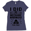 I Did Not Become a Mechanic to Fix Your for Free Ladies Fitted T-Shirt