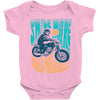 smile more, ride a motorcycle Baby Onesie