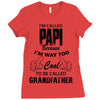 I'm Called Papi Because  I'm Way Too Cool To Be Called Grandfather Ladies Fitted T-Shirt