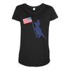 Patriotic T-Rex Maternity Scoop Neck T-shirt