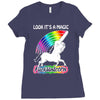 look it's a magical fck unicorn funny Ladies Fitted T-Shirt