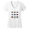 WE DON'T BELIEVE WHAT'S ON TV Women's V-Neck T-Shirt
