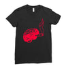 joint smoking brain Ladies Fitted T-Shirt