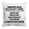 Smartass August Girl Throw Pillow