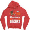 Halloween Kings Are Born In August Zipper Hoodie