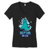 reptar on ice Women's V-Neck T-Shirt