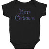 merry christmas colorful glitter Baby Bodysuit