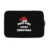 this girl loves christmas Laptop sleeve