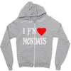 i f'n heart  mondays girls Zipper Hoodie