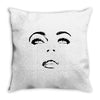 girl eye face black Throw Pillow