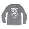 sundays are for football foot ball Long Sleeve Shirts