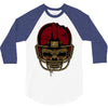 american football skull 3/4 Sleeve Shirt