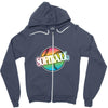 neon softball Zipper Hoodie