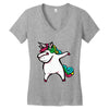 DABBİNG LEPRECHAUN UNİCORN Women's V-Neck T-Shirt