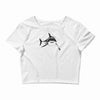 sharks with frickin laser beams t shirt soft funny austin powers tee d Crop Top
