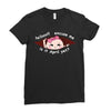 April Peeking Out Asian Baby Girl Ladies Fitted T-Shirt
