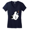 main de mickey Women's V-Neck T-Shirt