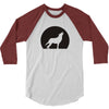 wolf howling at moon 3/4 Sleeve Shirt