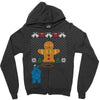 cookie monster gingerbread man ugly christmas sweater Zipper Hoodie