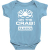 on the crab. Baby Onesie