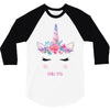 birthday unicorn family series mom 3/4 Sleeve Shirt