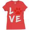 love dog paw Ladies Fitted T-Shirt