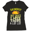 raindrop hot sauce i love tacos a lot Ladies Fitted T-Shirt