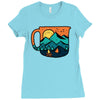 coffee and adventure Ladies Fitted T-Shirt