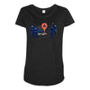 map marker death Maternity Scoop Neck T-shirt