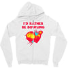 id rather be bowling Zipper Hoodie