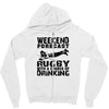 weekend rugby forecast beer pub drink Zipper Hoodie