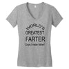 worlds greatest farter Women's V-Neck T-Shirt