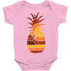 pineapple and beach Baby Onesie