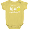 gibt mir bier ich unterhopfe  funny Baby Onesie