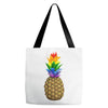 rainbow pineaplle Tote Bags