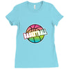 neon basketball Ladies Fitted T-Shirt